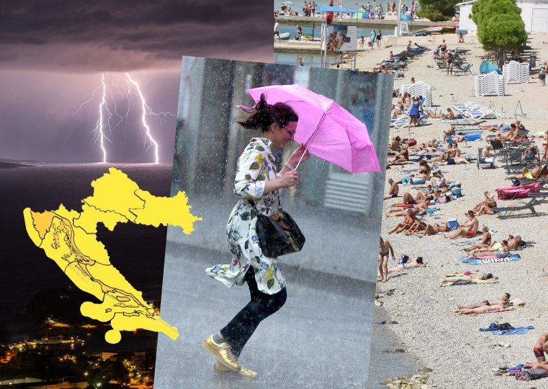 Stiže grmljavinsko nevrijeme, ali vrućine ostaju paklene, oglašeni meteoalarmi za cijelu Hrvatsku